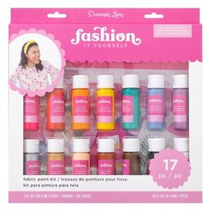 Damask Love Fashion Art Fabric Paint Kit